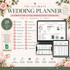 Wedding Planner Spreadsheet - Budget, Guests, Seating, Vendors & More