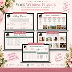 Wedding Planner Spreadsheet - Budget, Guests, Seating, Vendors & More